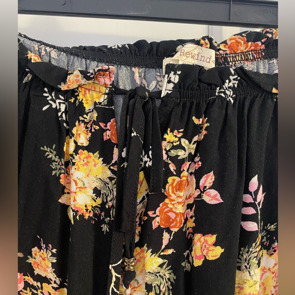 Off the shoulder floral blouse